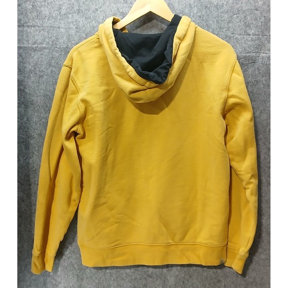 Vans Full Zip Hoodie Jacket Yellow Black Checkered Sleeve Logo Mens Size S‎ - Picture 3 of 6